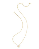 Kendra Scott Heart Letter A Gold Ivory Mother of Pearl Short Pendant Necklace