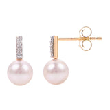 Akoya Pearl & Diamond Drop Earring