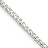 Silver 2.55mm Franco Chain, 22"