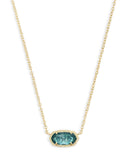 Kendra Scott Elisa Gold Pendant Necklace in London Blue Glass