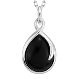 Silver Onyx Teardrop Pendant