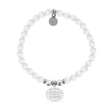 Friends Cutout Charm with White Cats Eye Charity Bracelet