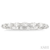 5/8 Ctw Marquise Cut Diamond Eternity Wedding Band in 14K White Gold