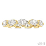 2 Ctw East-West Set Marquise Cut Diamond Eternity Wedding Band in 14K Yellow Gold