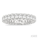 3 Ctw Eternity Oval Cut Diamond Wedding Band in 14K White Gold