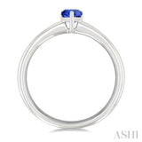 6x4 MM Pear Shape Tanzanite Precious Solitaire Ring in 14K White Gold