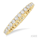 1 Ctw Round Cut Diamond Eternity Wedding Band in 14K Yellow Gold