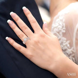 7/8 ctw Diamond Lovebright Wedding Set with 3/4 ctw Heart Shape Engagement Ring in Rose & White Gold and 1/6 ctw Wedding Band in Rose Gold 14K