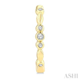 1/10 Ctw Round Cut Diamond Fashion Hoop Earrings in 10K Yellow Gold