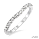 1/4 Ctw Round Cut Diamond Wedding Band in 14K White Gold