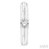 1/10 Ctw Petite Single Round Cut Diamond Fashion Huggies in 10K White Gold