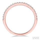 1/6 Ctw Round Cut Diamond Wedding Band in 14K Rose Gold