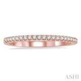 1/5 Ctw Round Cut Diamond Wedding Band in 14K Rose Gold
