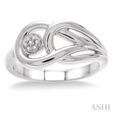 1/50 Ctw Single Cut Diamond Fashion Ring in Sterling Silver