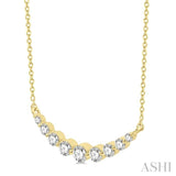 1/2 Ctw Diamond Smile Necklace in 14K Yellow Gold