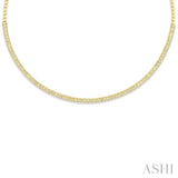 1 Ctw Round Cut Diamond Choker Necklace in 14K Yellow Gold
