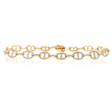 Diamond Anchor Link Bracelet, 7"