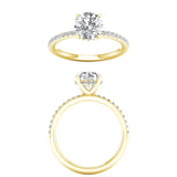 Lab Grown Diamond Hidden Halo Engagement Ring