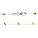 Gold 0.6mm Chain with 3mm Bead Stations, 18
