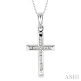 Silver & Diamond Cross Pendant