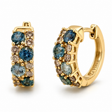 Le Vian® 14K Honey Gold® 0.96ctw Montana Sapphires & 0.33ctw Nude Diamonds™ Huggie Hoop Earrings