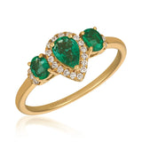 Le Vian® Ring featuring Costa Smeralda Emeralds™ Vanilla Diamonds® set in 14K Honey Gold