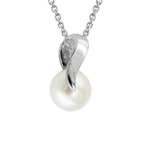 Silver 9mm FreshWater Button Pearl Pendant