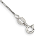 Silver 0.6mm Box Chain Anklet, 9"