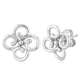 Twist Clover Post Earrings