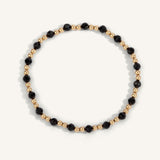 Dee Berkley 14kt Gold Filled with Black Spinel Shine Bright Remix Bead Bracelet - 4MM