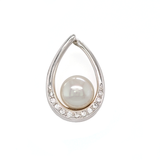 Pearl & Diamond Slide Pendant