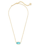 Kendra Scott Elisa Gold Pendant Necklace in Turquoise Magnesite