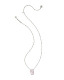 Kendra Scott Ballet Silver Blush Mother of Pearl Short Pendant Necklace