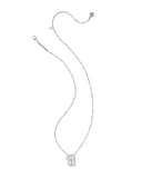 Kendra Scott Ballet Silver Blush Mother of Pearl Short Pendant Necklace
