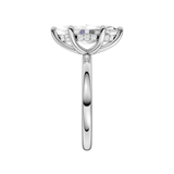 2.5ct Marquise Lab Grown Diamond Hidden Halo Engagement Ring