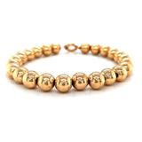8mm Gold Bead Bracelet