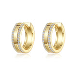 Lafonn Simulated Diamond-Edged Hoop Earrings