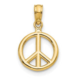 Gold Peace Symbol Charm