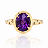 Amethyst & Diamond Ring