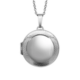 Silver Engraveable Round Locket