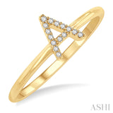 Diamond Letter A Initial Ring