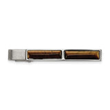 Stainless Steel & Tiger's Eye Tie Bar