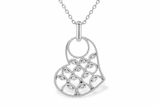 Diamond Net Heart Pendant