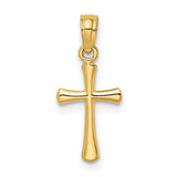 Petite Gold Rounded Cross Charm