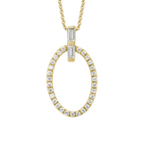 Open Oval Diamond Pendant