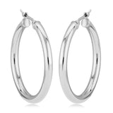 Silver 30mm Hoop Earrings