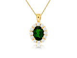 Russalite & Diamond Halo Pendant
