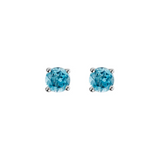 Swiss Blue Topaz Stud Earrings