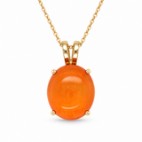 Orange Opal Cabochon Pendant