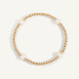 Dee Berkley Pearl & 14kt Gold Filled Shine Bright Remix Bead Bracelet - 3MM